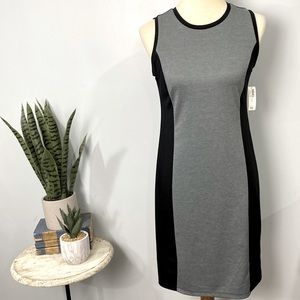 NWT Dress Small Color Block Knit Sleeveless  Black & Gray Old Navy Pullover